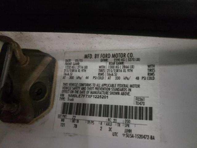 Photo 10 from auction – 2015 FORD TRANSIT CO with VIN NM0LE7F7XF1225201