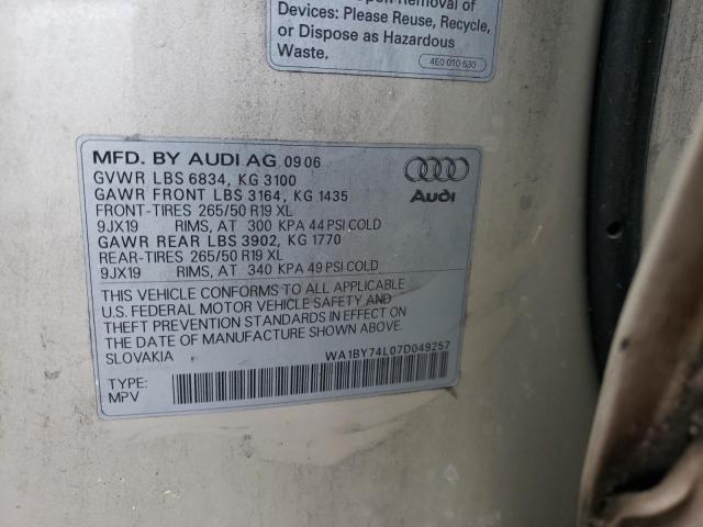 Photo 1 from auction – 2007 AUDI Q7 3.6 QUA with VIN WA1BY74L07D049257