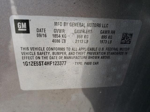Photo 10 from auction – 2017 CHEVROLET MALIBU LT with VIN 1G1ZE5ST4HF123377