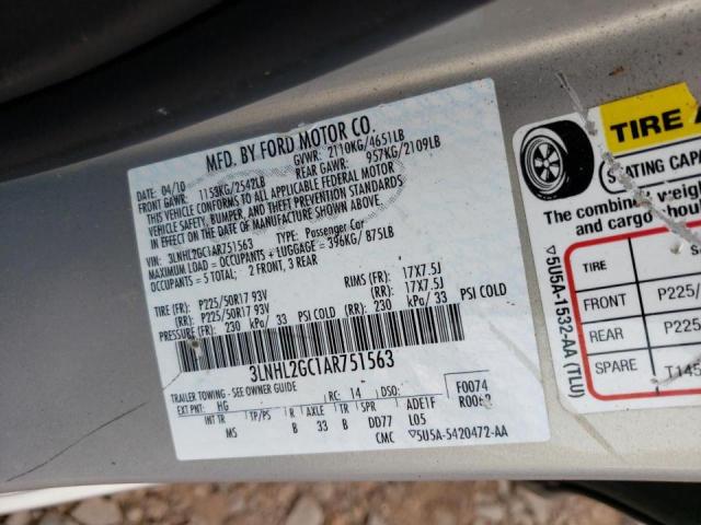 Photo 10 from auction – 2010 LINCOLN MKZ with VIN 3LNHL2GC1AR751563