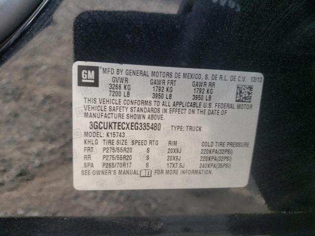 Photo 10 from auction – 2014 CHEVROLET SILVERADO with VIN 3GCUKTECXEG335480