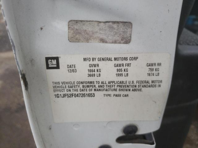 Photo 10 from auction – 2004 CHEVROLET CAVALIER L with VIN 1G1JF52F047261653