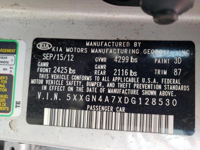 Photo 10 from auction – 2013 KIA OPTIMA EX with VIN 5XXGN4A7XDG128530