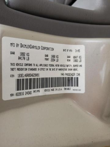 Photo 10 from auction – 2005 DODGE STRATUS SX with VIN 1B3EL46R85N629091