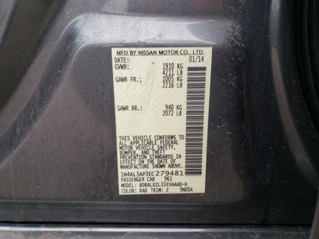 Photo 10 from auction – 2014 NISSAN ALTIMA with VIN 1N4AL3AP3EC279481