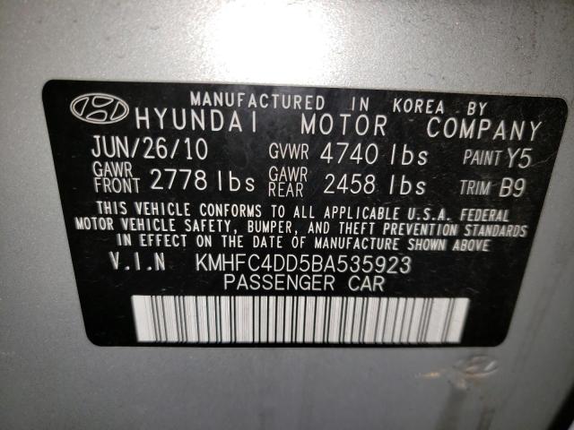 Photo 10 from auction – 2011 HYUNDAI AZERA GLS with VIN KMHFC4DD5BA535923