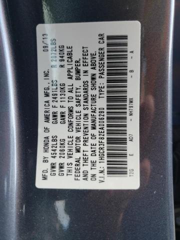 Photo 10 from auction – 2014 HONDA ACCORD EXL with VIN 1HGCR3F82EA006290