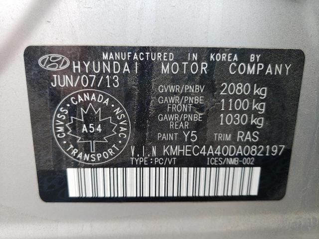 Photo 10 from auction – 2013 HYUNDAI SONATA HYB with VIN KMHEC4A40DA082197