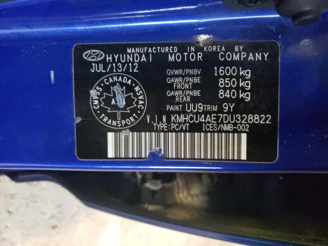 Photo 10 from auction – 2013 HYUNDAI ACCENT GLS with VIN KMHCU4AE7DU328822