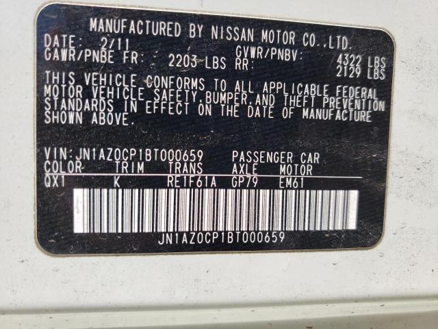 Photo 10 from auction – 2011 NISSAN LEAF SV with VIN JN1AZ0CP1BT000659
