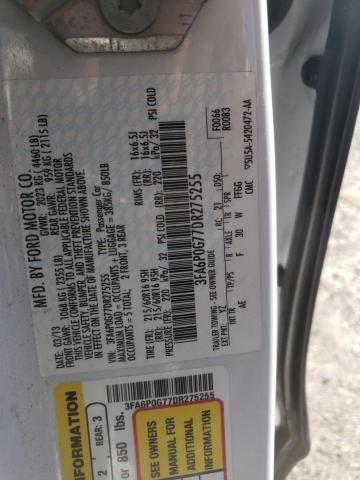 Photo 10 from auction – 2013 FORD FUSION S with VIN 3FA6P0G77DR275255