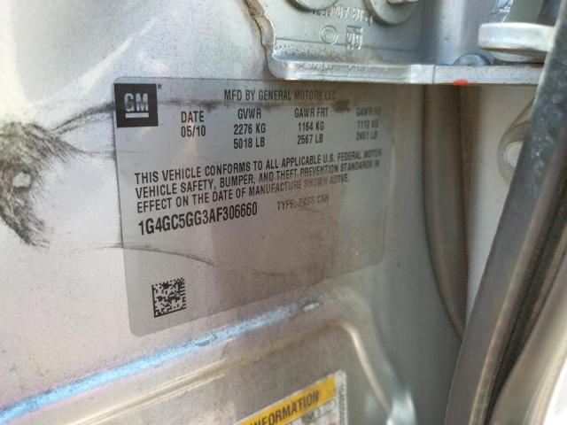 Photo 10 from auction – 2010 BUICK LACROSSE C with VIN 1G4GC5GG3AF306660