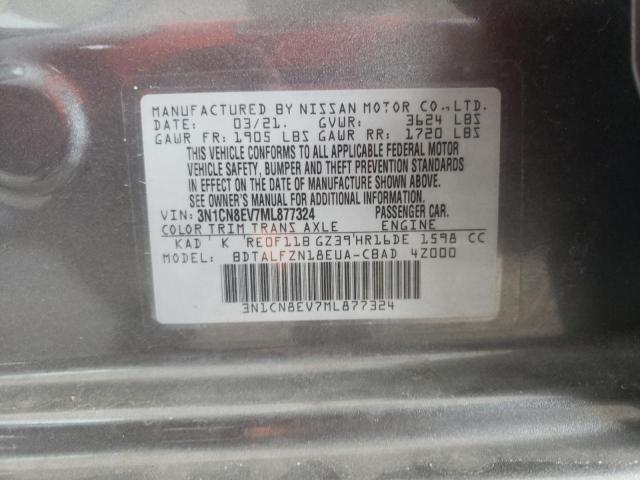 Photo 10 from auction – 2021 NISSAN VERSA SV with VIN 3N1CN8EV7ML877324