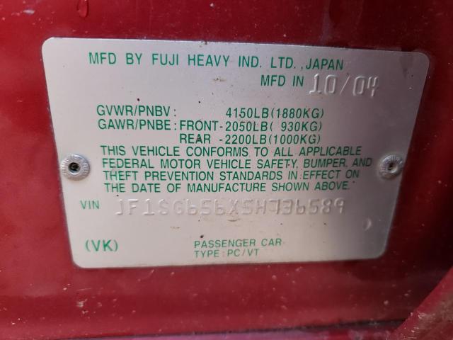 Photo 10 from auction – 2005 SUBARU FORESTER 2 with VIN JF1SG656X5H736589