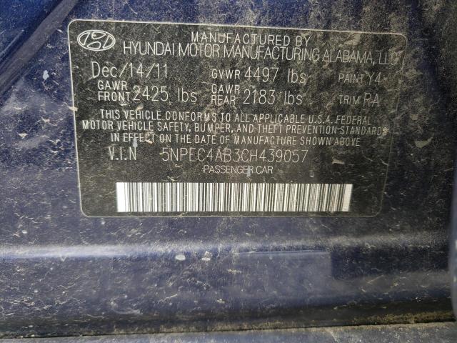 Photo 10 from auction – 2012 HYUNDAI SONATA SE with VIN 5NPEC4AB3CH439057