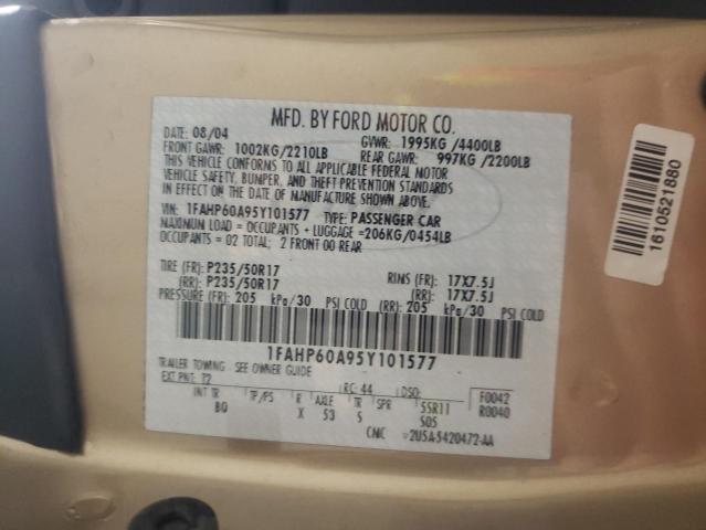 Photo 10 from auction – 2005 FORD THUNDERBIR with VIN 1FAHP60A95Y101577