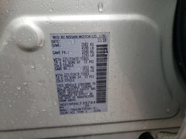 Photo 10 from auction – 2019 NISSAN ROGUE S with VIN 5N1AT2MT4KC739784