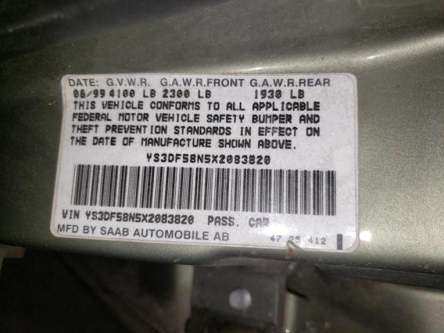 Photo 10 from auction – 1999 SAAB 9-3 SE with VIN YS3DF58N5X2083820