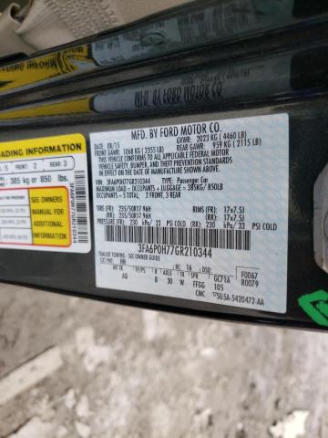 Photo 10 from auction – 2016 FORD FUSION SE with VIN 3FA6P0H77GR210344
