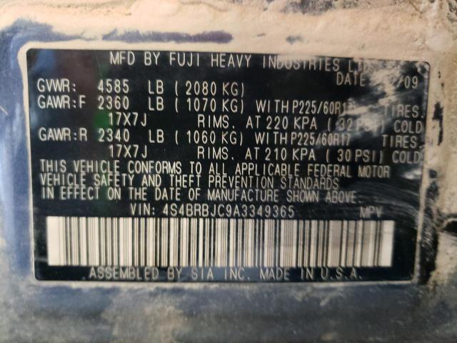 Photo 10 from auction – 2010 SUBARU OUTBACK 2. with VIN 4S4BRBJC9A3349365