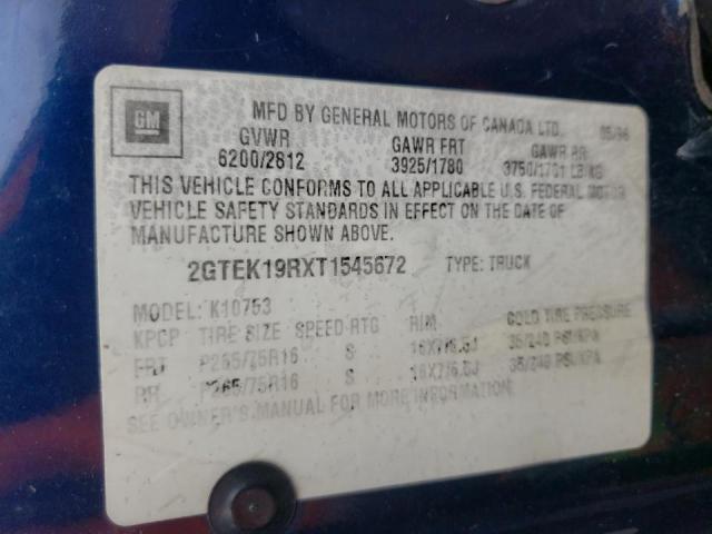 Photo 10 from auction – 1996 GMC SIERRA K15 with VIN 2GTEK19RXT1545672