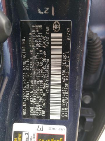 Photo 10 from auction – 2016 TOYOTA CAMRY LE with VIN 4T1BF1FK8GU588718