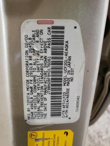 Photo 10 from auction – 2000 LEXUS LS 400 with VIN JT8BH28F9Y0176061