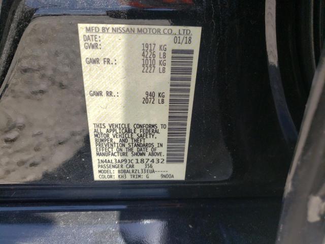 Photo 10 from auction – 2018 NISSAN ALTIMA 2.5 with VIN 1N4AL3AP9JC187432