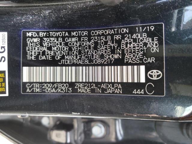 Photo 10 from auction – 2020 TOYOTA COROLLA LE with VIN JTDEPRAE8LJ089217