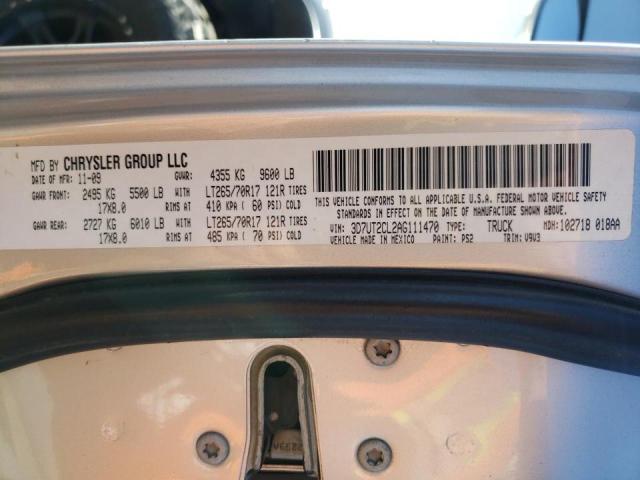 Photo 10 from auction – 2010 DODGE RAM 2500 with VIN 3D7UT2CL2AG111470