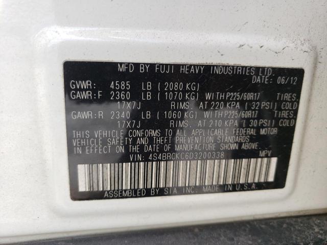 Photo 10 from auction – 2013 SUBARU OUTBACK 2. with VIN 4S4BRCKC6D3200338