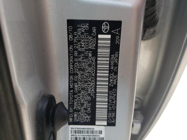 Photo 10 from auction – 2010 TOYOTA PRIUS with VIN JTDKN3DU1A0220645