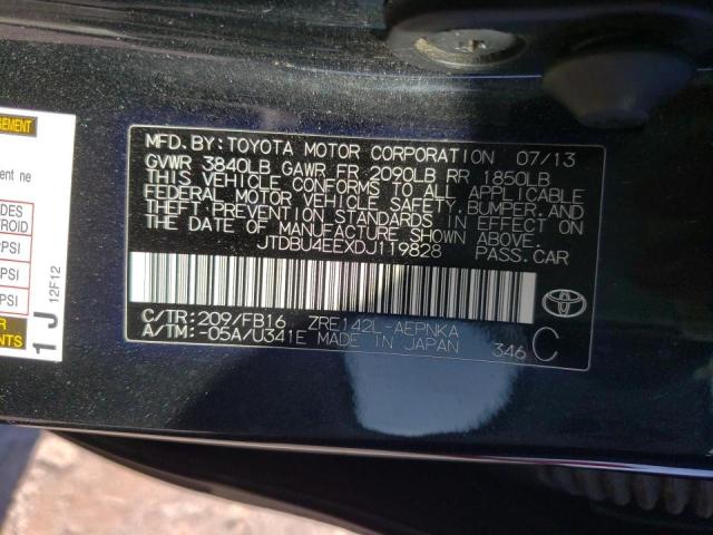 Photo 10 from auction – 2013 TOYOTA COROLLA BA with VIN JTDBU4EEXDJ119828