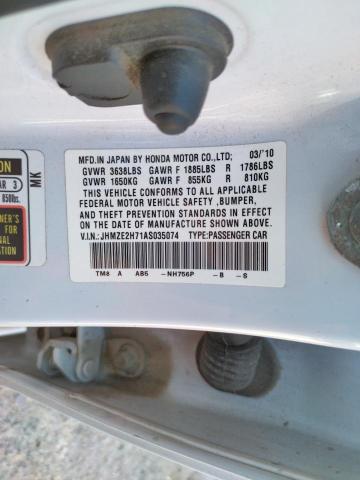 Photo 10 from auction – 2010 HONDA INSIGHT EX with VIN JHMZE2H71AS035074