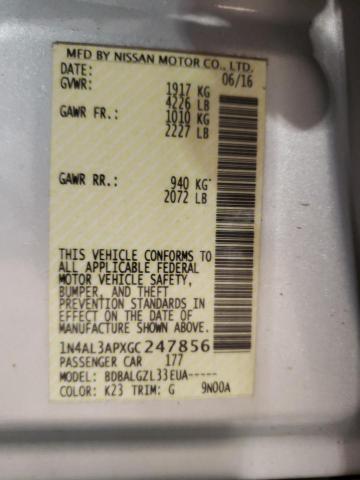 Photo 10 from auction – 2016 NISSAN ALTIMA 2.5 with VIN 1N4AL3APXGC247856