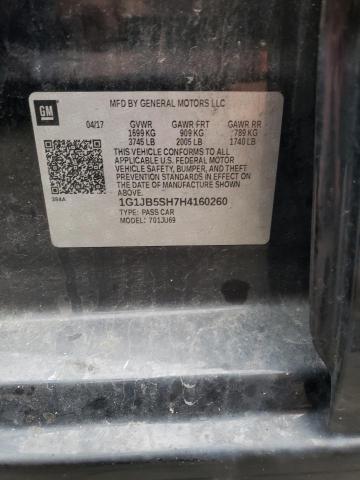 Photo 10 from auction – 2017 CHEVROLET SONIC LS with VIN 1G1JB5SH7H4160260