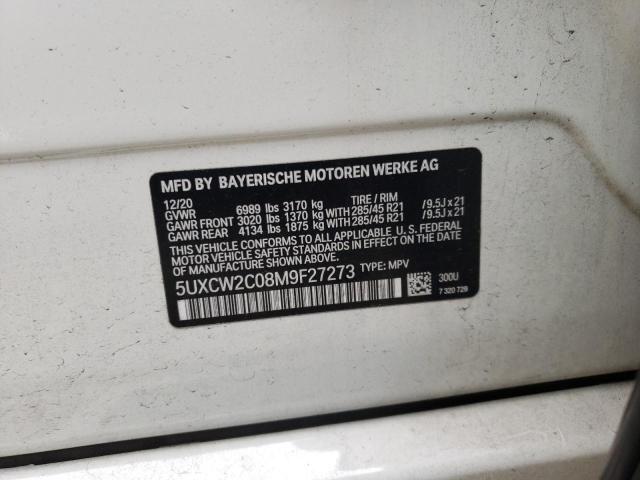 Photo 10 from auction – 2021 BMW X7 XDRIVE4 with VIN 5UXCW2C08M9F27273