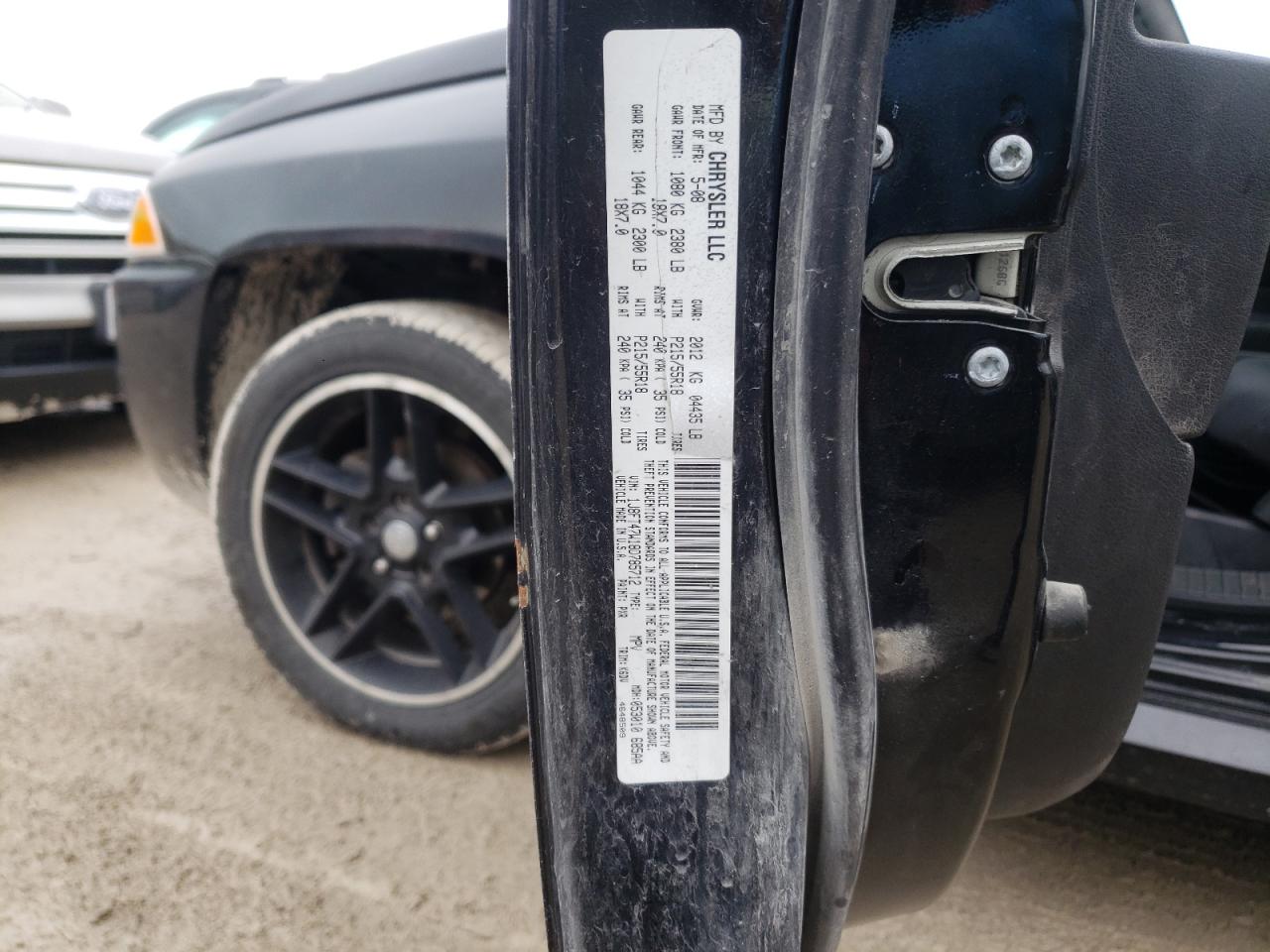 Photo 10 from auction – 2008 JEEP COMPASS SP with VIN 1J8FT47W18D785712