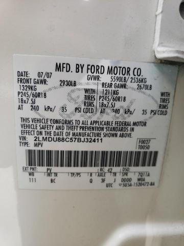 LINCOLN MKX 2007 with VIN 2LMDU88C57BJ32411 - Photo from auction