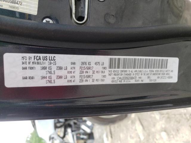 Photo 10 from auction – 2016 JEEP COMPASS LA with VIN 1C4NJDEB9GD588472