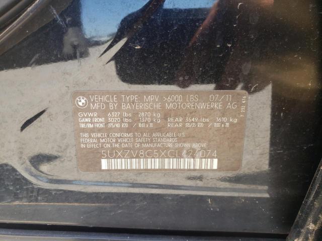 Photo 10 from auction – 2012 BMW X5 XDRIVE5 with VIN 5UXZV8C5XCL424074
