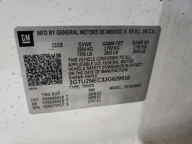 Photo 10 from auction – 2018 GMC SIERRA K15 with VIN 3GTU2NEC3JG629910