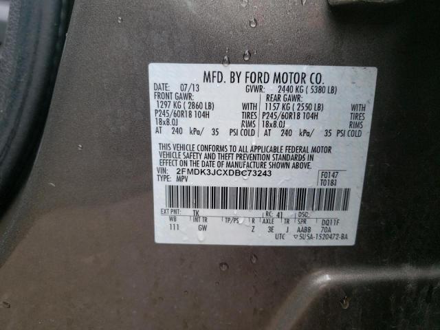 Photo 10 from auction – 2013 FORD EDGE SEL with VIN 2FMDK3JCXDBC73243