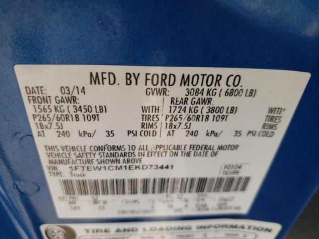 Photo 10 from auction – 2014 FORD F150 SUPER with VIN 1FTEW1CM1EKD73441