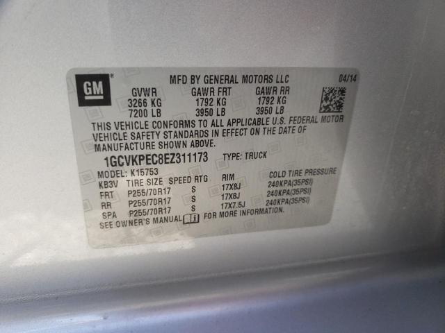 Photo 10 from auction – 2014 CHEVROLET SILVERADO with VIN 1GCVKPEC8EZ311173