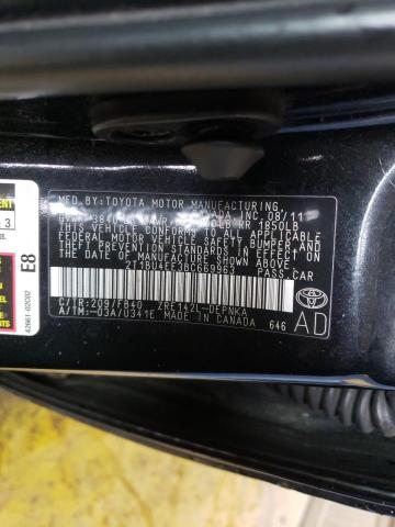 Photo 10 from auction – 2011 TOYOTA COROLLA BA with VIN 2T1BU4EE3BC669963