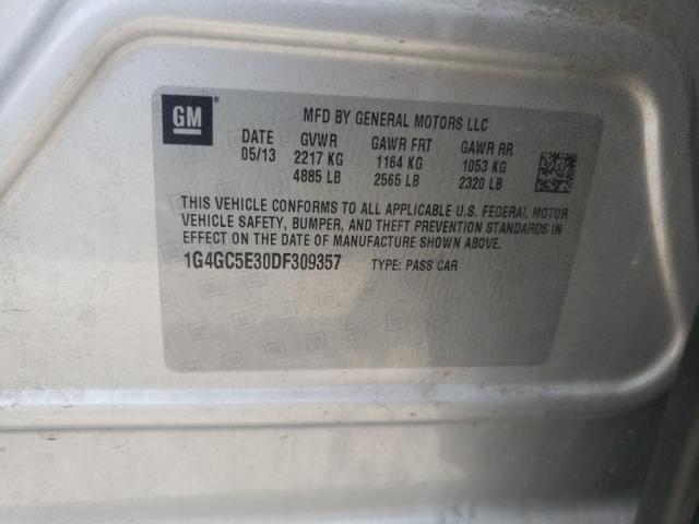 Photo 10 from auction – 2013 BUICK LACROSSE with VIN 1G4GC5E30DF309357