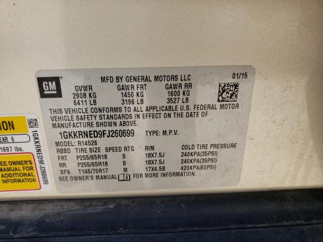 Photo 10 from auction – 2015 GMC ACADIA SLE with VIN 1GKKRNED9FJ260699