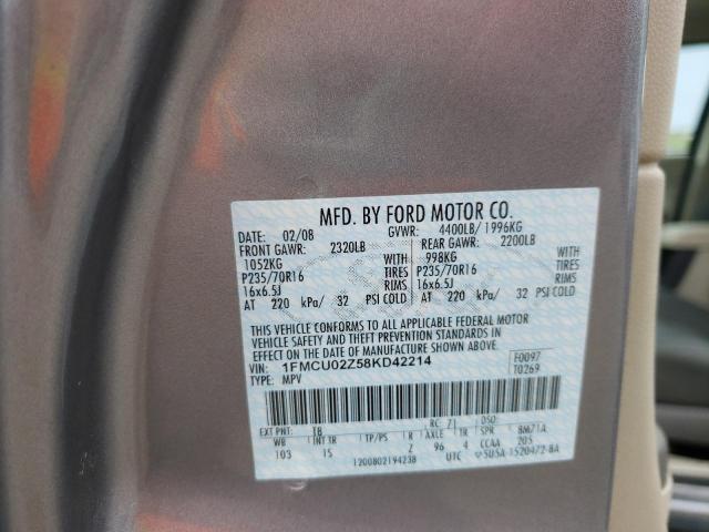 Photo 10 from auction – 2008 FORD ESCAPE XLS with VIN 1FMCU02Z58KD42214