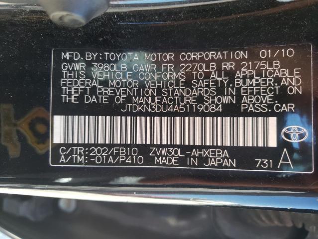 Photo 10 from auction – 2010 TOYOTA PRIUS with VIN JTDKN3DU4A5119084